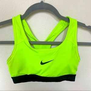 Neon Yellow Nike Sports Bra